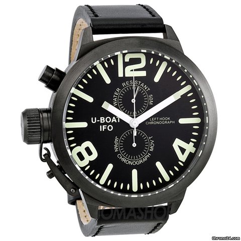 U-Boat Black Dial Leather Mens Watch 363 watches