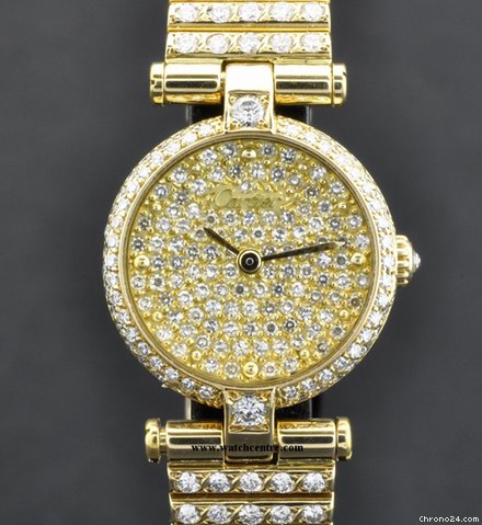 Cartier 18k Y/G Pave Diamond Dial Ladies Rivoli watches