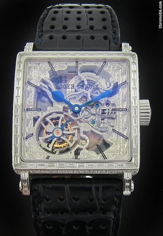 Roger Dubuis Platinum Skeleton Tourbillon Baguette Diamond Piece Unique watches