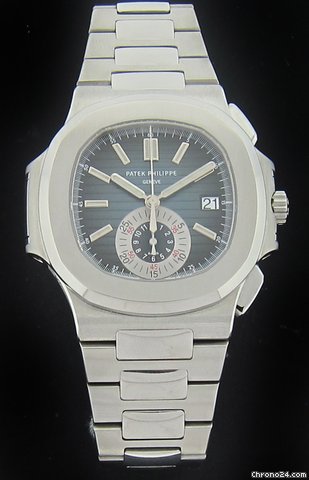 Patek Philippe Steel Nautilus Chronograph Blue Dial 5980 watches