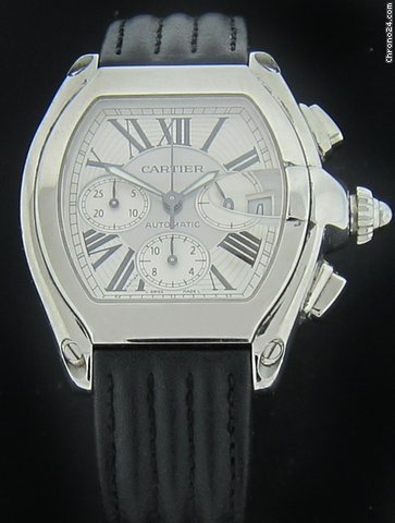 Cartier Steel Roadster Chronograph Strap Watch watches