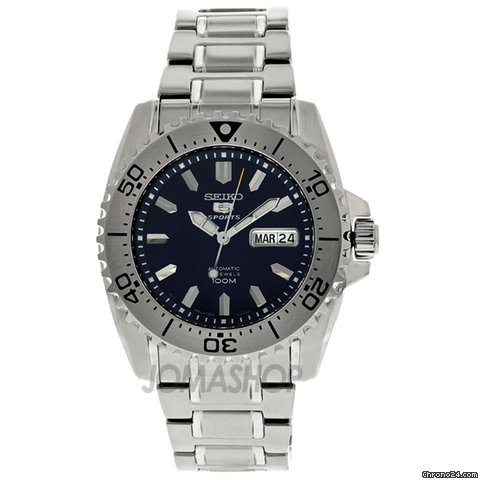Seiko 5 Dark Blue Automatic Stainless Steel Mens Watch SNZG37 watches