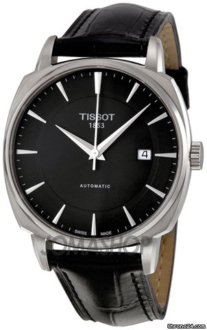 Tissot T-Lord Black Dial Automatic Black Leather Mens Watch T0595071605100 watches