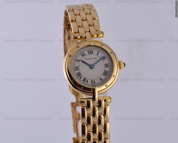 Cartier Ladies Round Panthere 18K YG/YG Quartz Champagne Dial watches