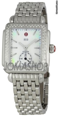 Michele Ladies Deco-16 Mother of Pearl Dial Steel Watch MWW06V000001 watches