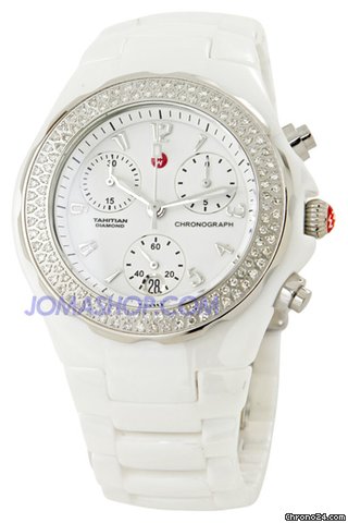 Michele Tahitian Ceramic White Diamond 36mm Ladies Watch MWW12B000001 watches