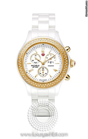 Michele Jetway White Ceramic Ladies Watch MWW17B000007 watches