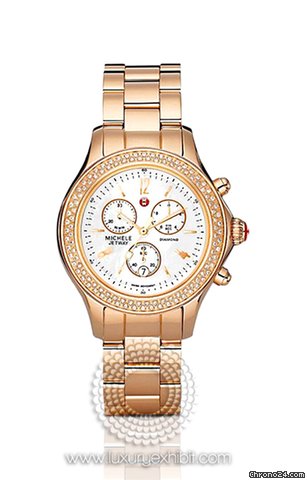 Michele Jetway Rose Gold-plated Stainless Steel Ladies Watch MWW17A000012 watches