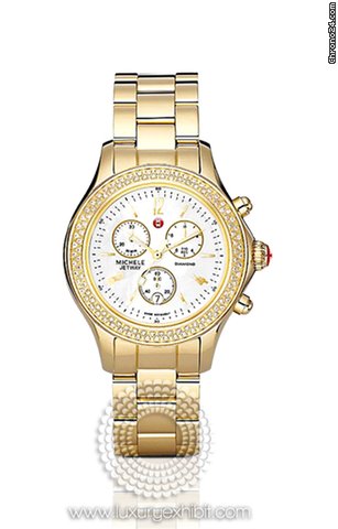 Michele Jetway 18kt Gold-plated Stainless Steel Ladies Watch MWW17A000007 watches