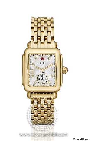 Michele Deco Gold-plated Stainless Steel Ladies Watch MWW06V000004 watches