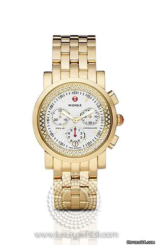 Michele Sport Sail Gold-Plated Stainless Steel Ladies Watch MWW01C000043 watches