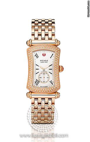 Michele Caber Park Rose Gold Tone Stainless Steel Ladies Watch MWW16B000037 watches