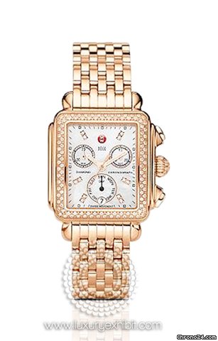 Michele Deco Day Rose Gold-tone Stainless Steel Ladies Watch MWW06P000109 watches