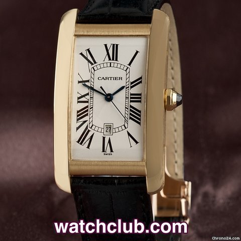 Cartier Tank Americaine Large - Yellow gold watches