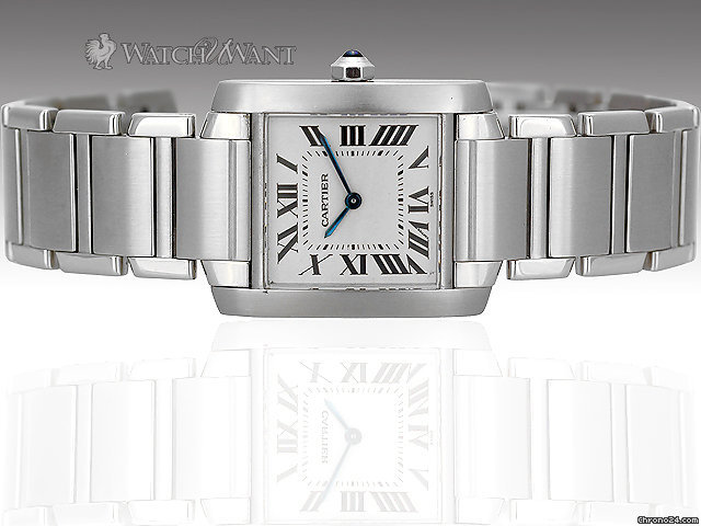 Cartier Ladies Tank Francaise Midsize - Stainless Steel - Ref W51011Q3 watches