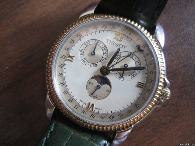 Tissot C285/385 Triple Date Mondphase L¨¹nette + Krone 18k Gold watches