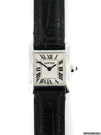 Cartier 18k white gold ladies Tank American watches