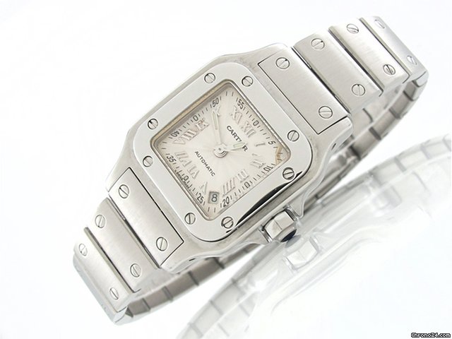 Cartier "SANTOS W20044 D6" 24 mm Edelstahl Automatik watches