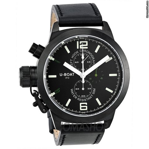 U-Boat Black Dial Leather Mens Watch 295 watches