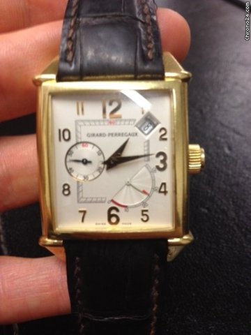 Girard Perregaux Vintage 1945 ref 2585 Oro Gold Power Reserve Riserva Carica watches