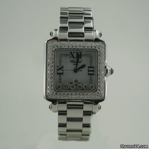 Chopard HAPPY SPORT STEEL SQUARE DiAMOND BEZEL watches