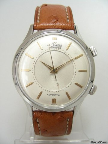 Jaeger-LeCoultre Memovox vintage steel/acier cadran silver dial watches