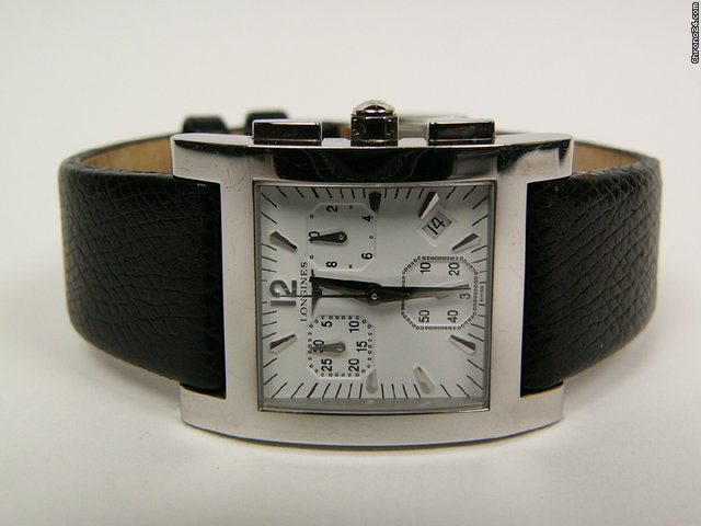 Longines chronograph steel and leather. Ref. L5.668.4 watches
