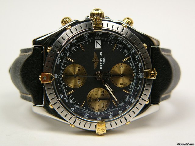 Breitling Colt 1884 stainless steel and gold with leather strap Mod. 81950 watches