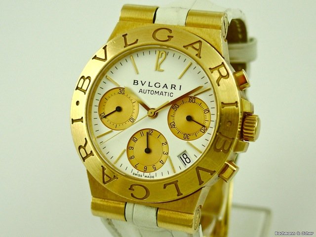 Bulgari Chronograph Automatic, 18k Yellow Gold watches