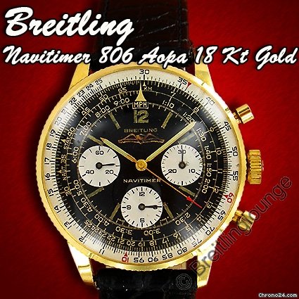 Breitling Navitimer 806 in 18 KT Gold watches