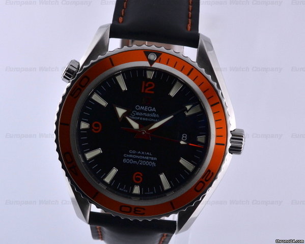 Omega Seamaster Planet Ocean Co-Axial Orange Bezel SS / Rubber 45.5MM watches