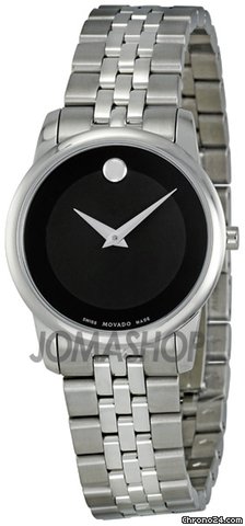 Movado Museum Black Dial Stainless Steel Ladies Watch 0606505 watches