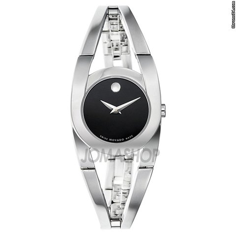 Movado Amorosa Stainless Steel Black Dial Ladies Watch 0606394 watches
