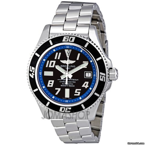 Breitling Superocean Abyss 42 Black Dial Stainless Steel Mens Watch A1736402-BA3 watches