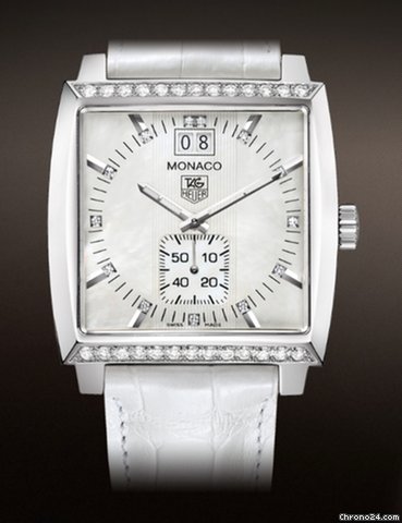TAG Heuer Monaco Ladies Grande Date Nacre Blanc watches