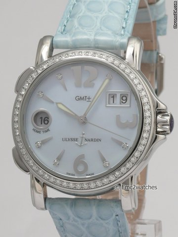 Ulysse Nardin GMT ¡À Big Date Laies Diamonds 223-22 watches