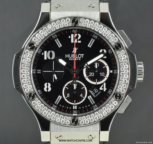 Hublot S/S Diamond Bezel Big Bang Chrono B&P 301.SX.130.RX watches