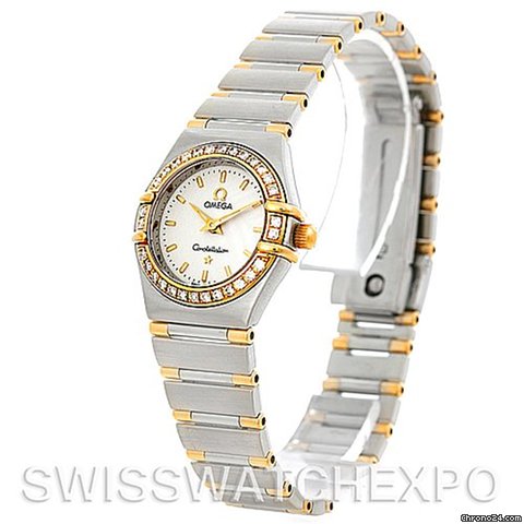 Omega Constellation Mini Steel And Gold Diamond Watch watches