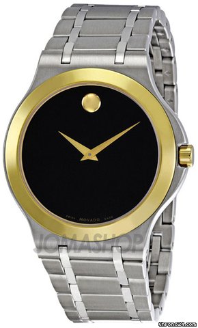 Movado Black Dial Stainless Steel Mens Watch 0606465 watches