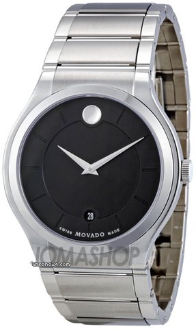 Movado Quadro Black Dial Stainless Steel Mens Watch 0606478 watches