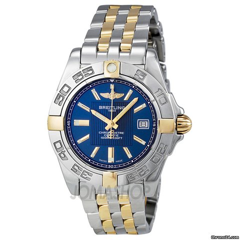 Breitling Galactic 32 Blue Stainless Steel and Gold Ladies Watch B71356L2-C812TT watches