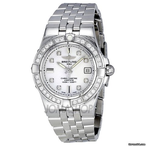 Breitling Galactic 30 Diamond White Dial Stainless Steel Ladies Watch A71340LA-A713SS watches
