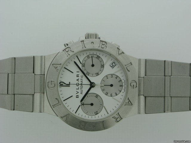 Bulgari Chronograph auto white gold watches