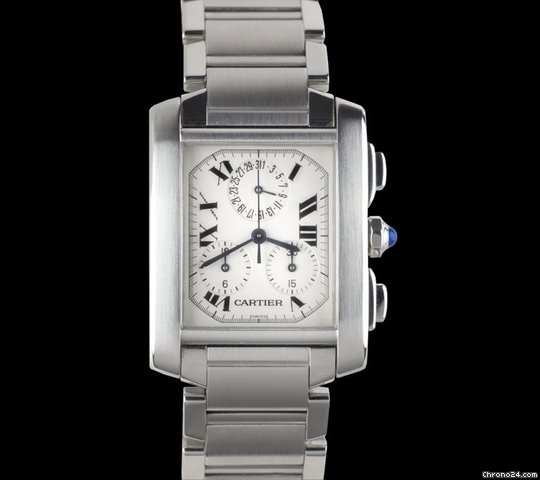 Cartier Tank Francaise Chronoflex Chronograph SS XL watches