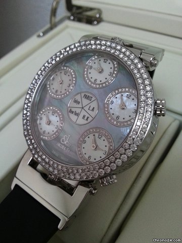 Replica Jacob & Co. Jacob& Co six time zone bezel diamonds Watch