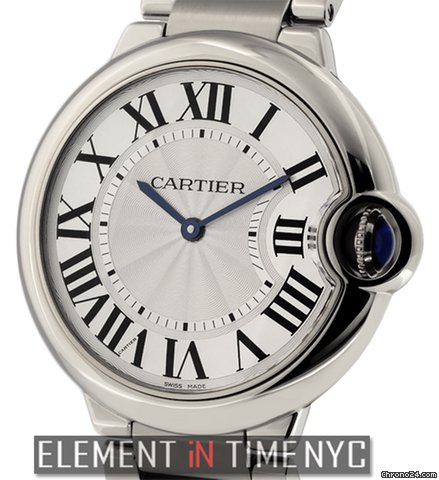 Cartier Ballon Bleu Mid-Size Stainless Steel W69011Z4 NIB watches