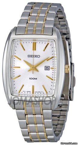 Seiko Silver Dial Two-tone Stainless Steel Mens Watch SXD839 watches