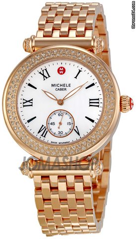 Michele Caber Diamond Rose Gold-tone Ladies Watch MWW16A000044 watches