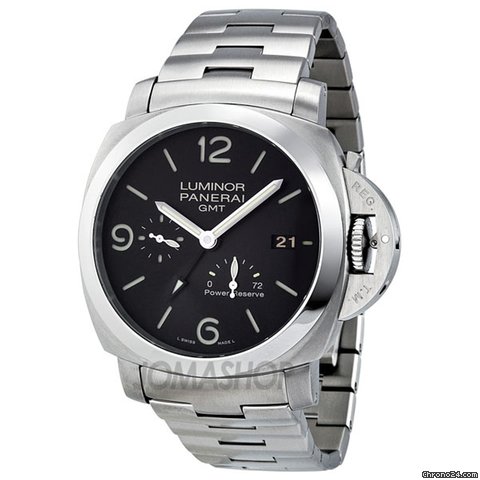 Panerai Luminor 1953 Black Dial GMT Automatic Stainless Steel Mens Watch PAM00347 watches