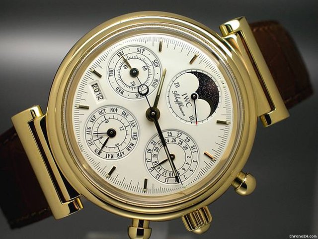 IWC "DA VINCI EWK CHRONOGRAPH" 18K/750 Gelbgold/LB watches